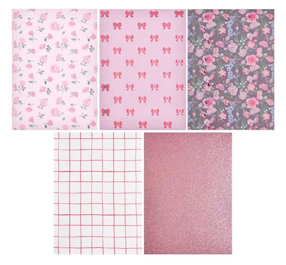 Bastelpapier-Block "La Vie En Rose"