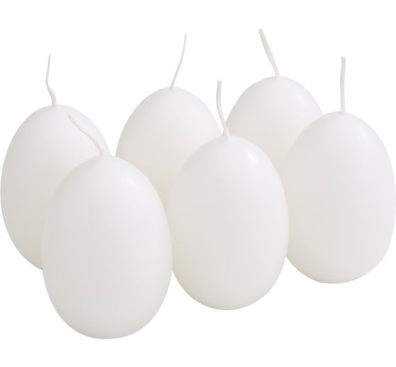 Eierkerzen, 6er-Pack im Eierkarton