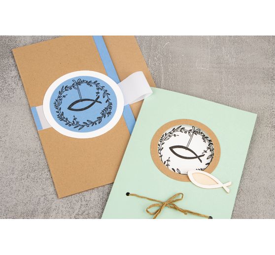 BUTTERER Stempel "Festtagskranz mit Fisch"