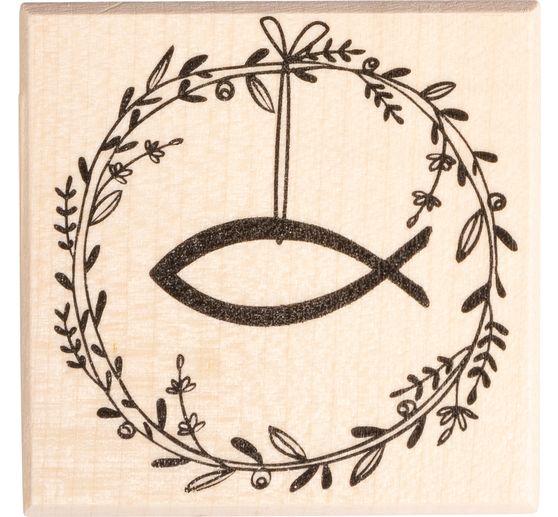 BUTTERER Stempel "Festtagskranz mit Fisch"