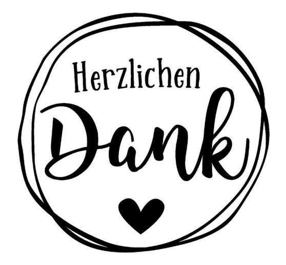 BUTTERER Stempel "Herzlichen Dank"