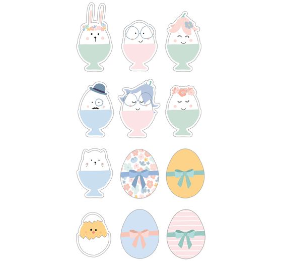 Puffy Sticker "Funny Eggs"