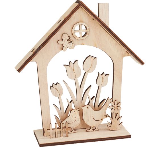 VBS Holz-Steckmotiv Haus "Frühlingserwachen"