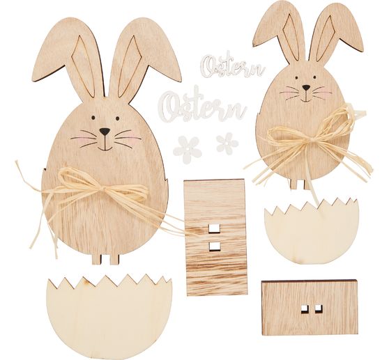 VBS Holz-Steckmotiv "Easter bunnies"