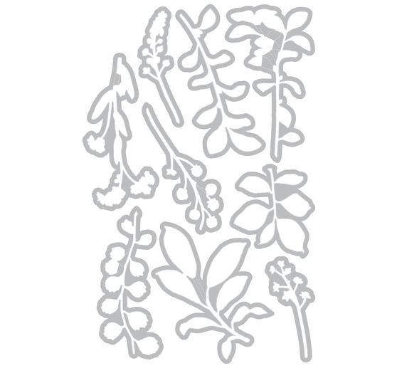 Sizzix Framelits Stanzschablone by 49 and Market "Fine Stems 02"