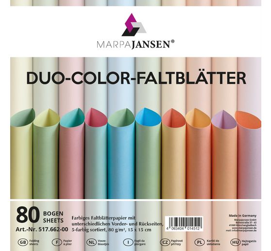 Faltblätter "Duo-Color", Pastell