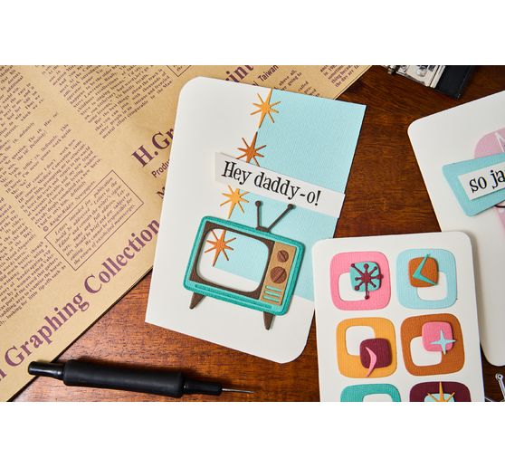 Sizzix Thinlits Stanzschablone "Vault Atomic Retro by Tim Holtz"