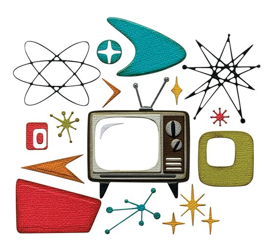 Sizzix Thinlits Stanzschablone "Vault Atomic Retro by Tim Holtz"