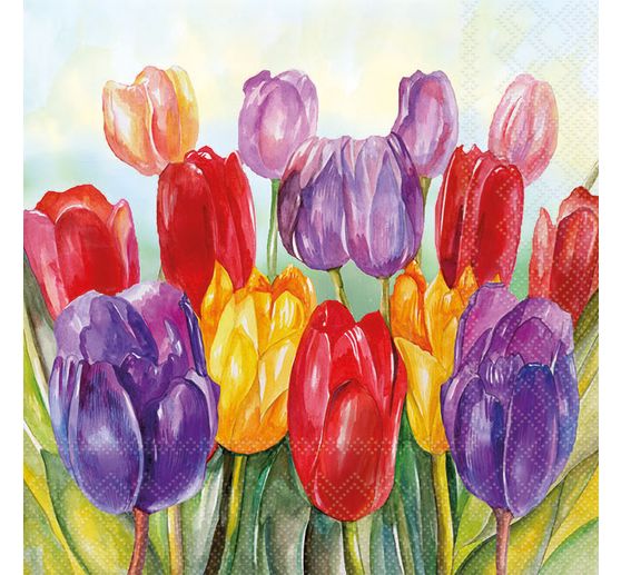 Serviette "Colourful Tulips"