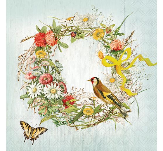 Serviette "Wildblumenkranz"