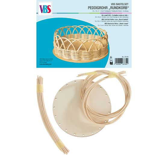 VBS Bastelset Peddigrohr "Rundkorb"
