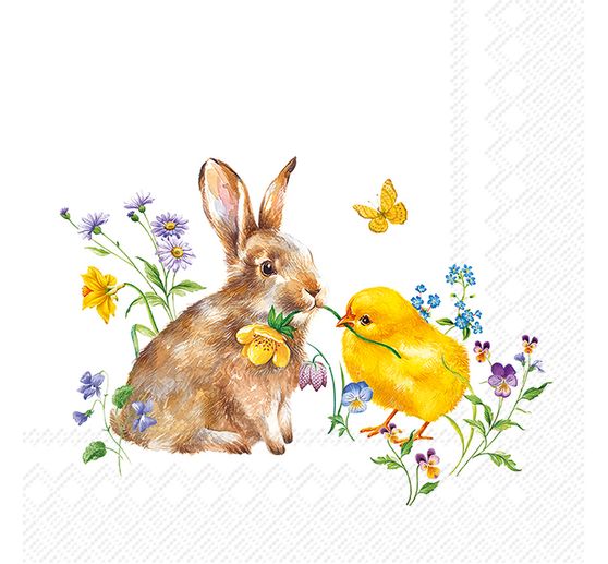 Serviette "Hase & Küken"