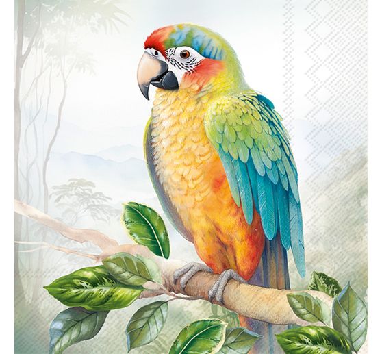Serviette "Exotischer Papagei"