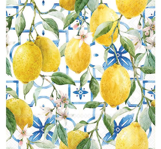 Serviette "Mediterrane Zitronen"