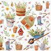 Serviette "Happy Gardening"