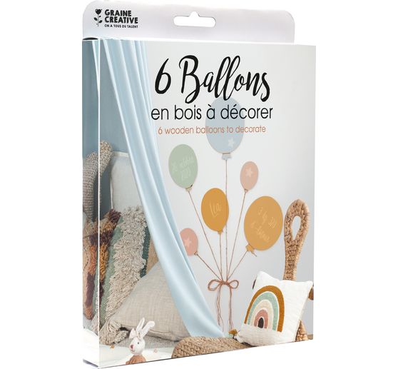 Holz-Luftballon, 6er Set