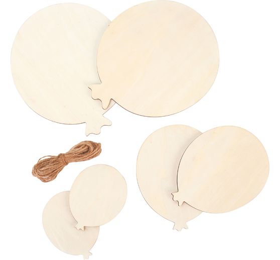 Holz-Luftballon, 6er Set