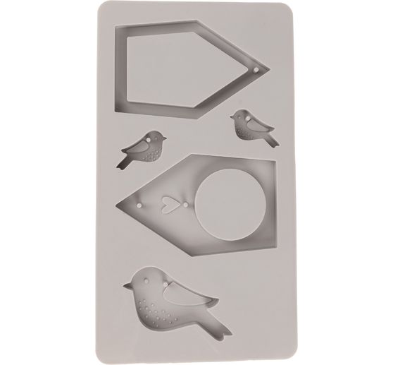 Silikon Gießform "Vogelhäuser & Vögel"