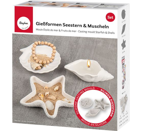 Silikon Gießform "Seestern & Muscheln"
