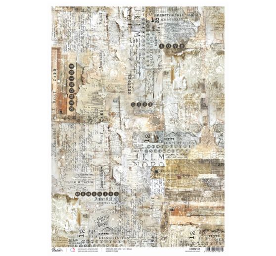 Motiv-Strohseide "Memories on Paper"