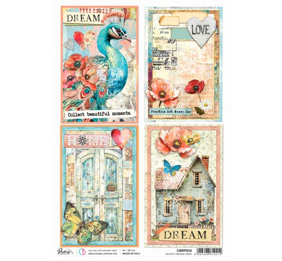 Motiv-Strohseide "Majestic Dreams Cards"