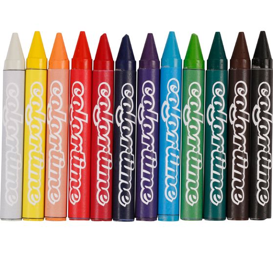 Colortime Wachsmalkreide, 12 Farben à 24 St.