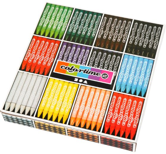Colortime Wachsmalkreide, 12 Farben à 24 St.