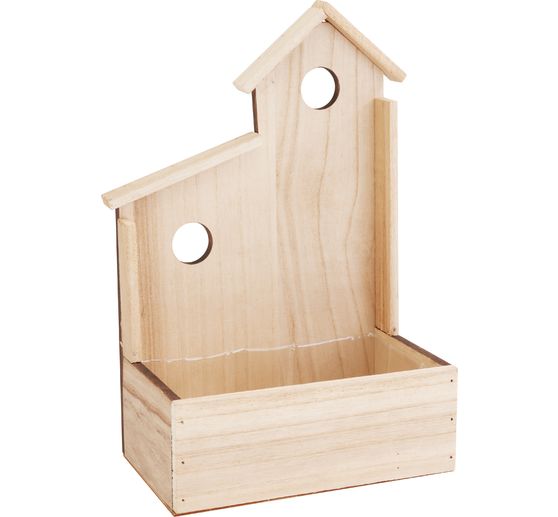 Holz-Pflanzschale "Häuschen"