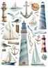Motiv-Strohseide "Lighthouse"