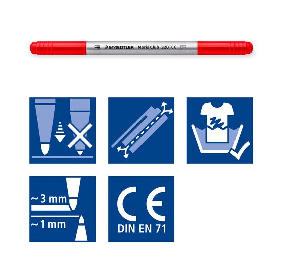 Staedtler Noris Doppelfasermaler, 12er-Set