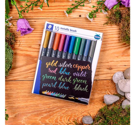 Staedtler Metallic brush Marker, 10er-Set