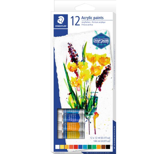Staedtler Acrylfarben-Set, 12 Tuben