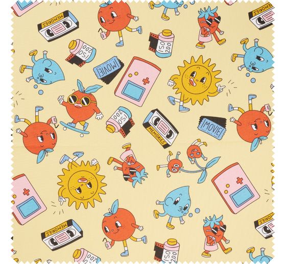 Cotton fabric "Retro Friends"