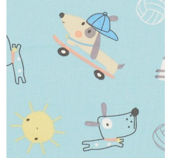 Baumwoll-Stoff "Dog Fun"