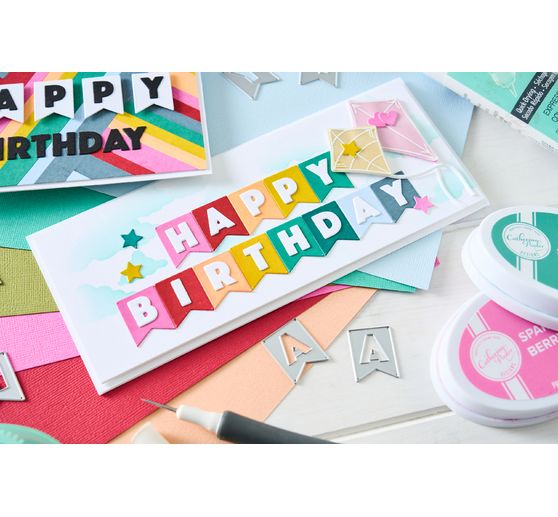 Sizzix Thinlits Stanzschablone "Birthday Bunting by Catherine Pooler"