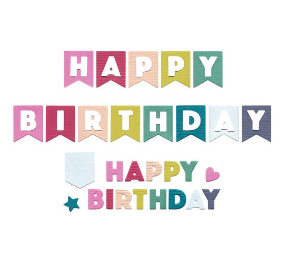 Sizzix Thinlits Stanzschablone "Birthday Bunting by Catherine Pooler"