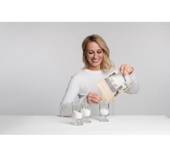 Kerzen-Sandgranulat mit Duft, Set mit 4 Dochten