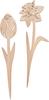 VBS Holz-Stecker Blumen "Tulpe und Narzisse"