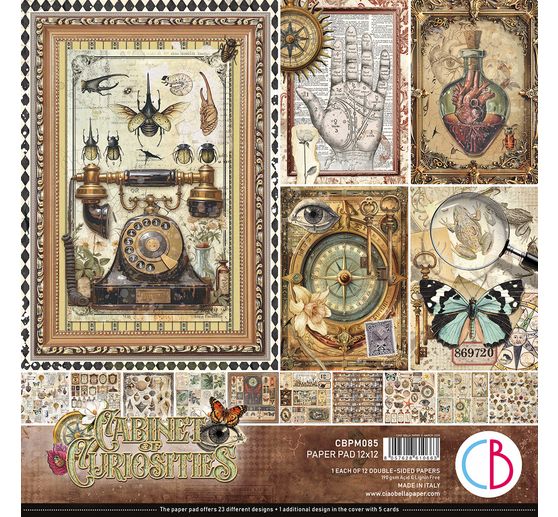 Scrapbook paper "Cabinet of Curiosities"