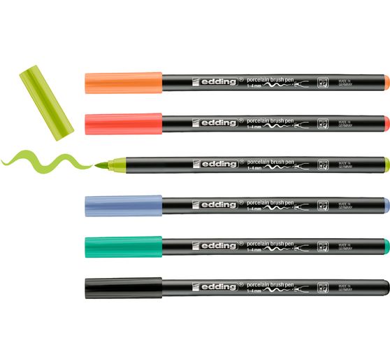 edding 4200 Porcelain brushpen "Vivid", set of 6