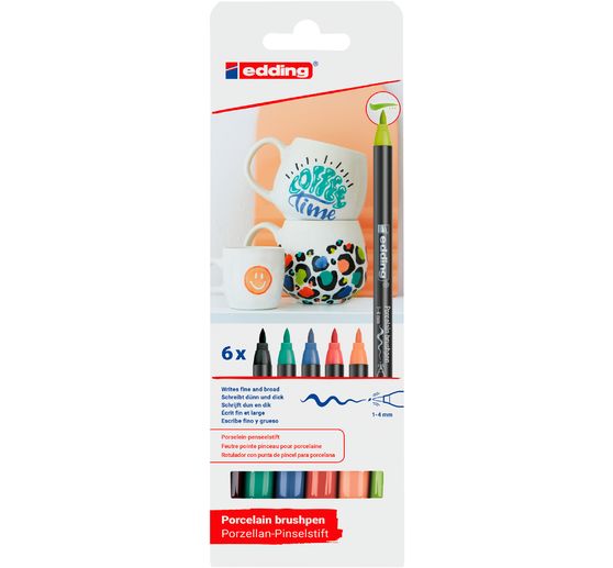 edding 4200 Porcelain brushpen "Vivid", set of 6