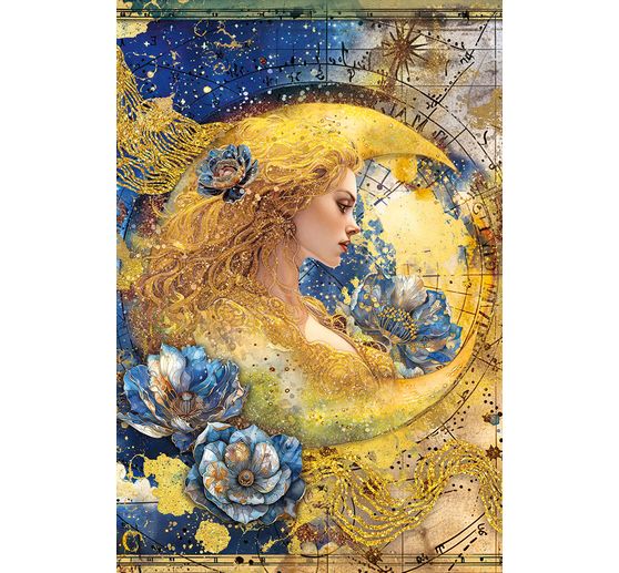 Motiv-Strohseiden-Sortiment "Celestial", 4er-Set