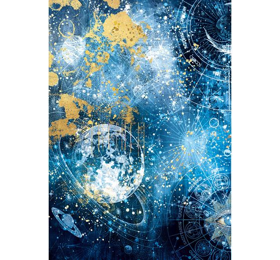 Motiv-Strohseiden Sortiment "Celestial", 8er-Set