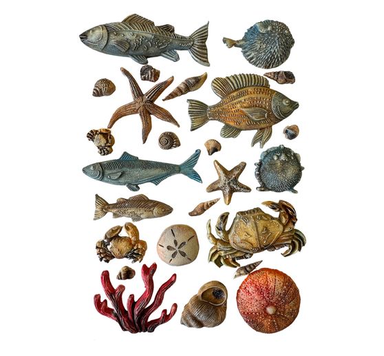 Silikonform A5 "Silent Sea - Shells & Fish"