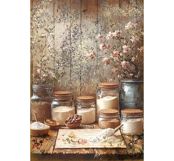 Motif straw silk assortment "Cookbook", set of 8