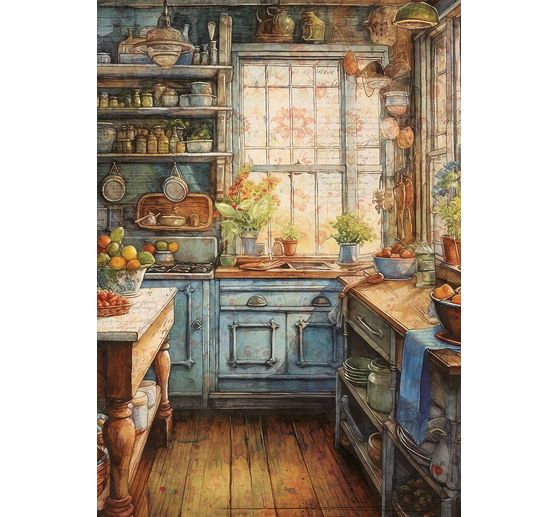 Motif straw silk assortment "Cookbook", set of 8