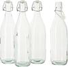 VBS Glasflasche mit Bügelverschluß "Rund", 900 ml, 4 Stück
