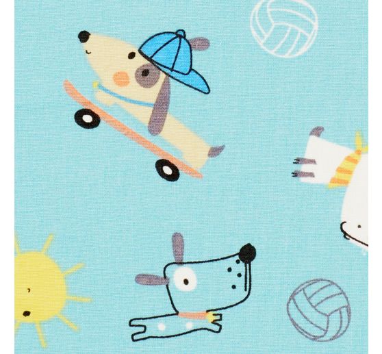 Baumwoll-Stoff "Dog Fun"