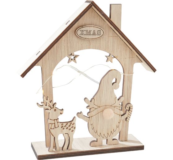 VBS Holz-Steckmotiv "Wichtelhaus", inkl. LED