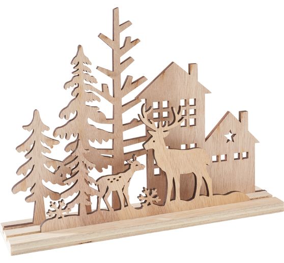 VBS Holz-Steckmotiv "Rentiere am Waldesrand"